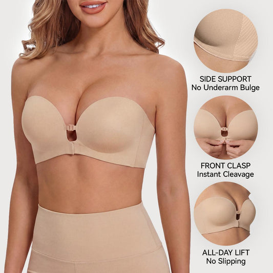 Seamless Non-Slip Push-Up Shaping Strapless Bra