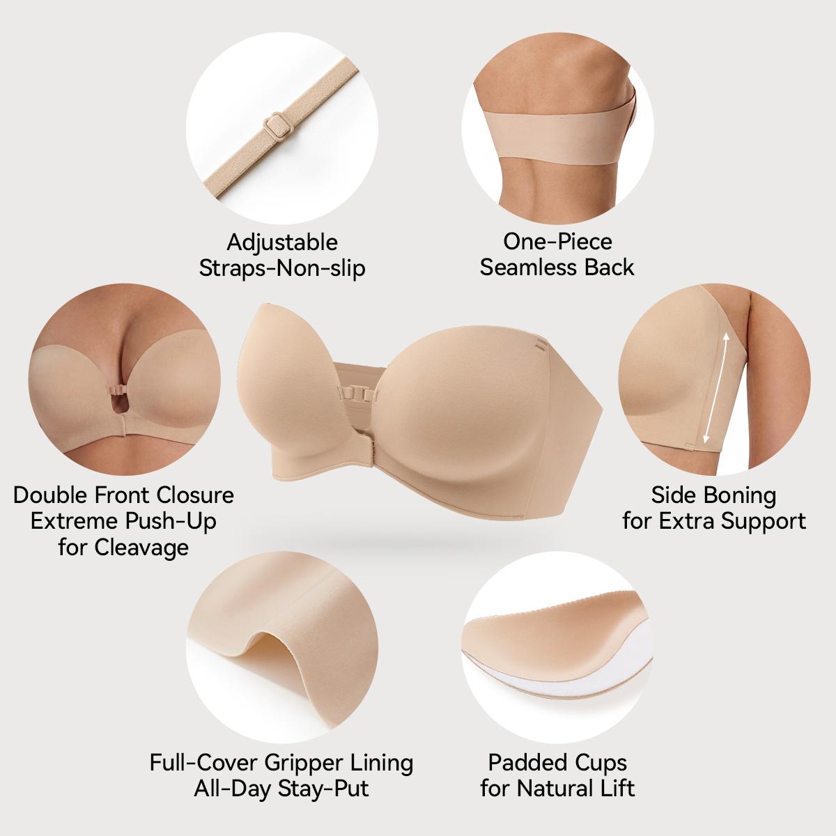 Seamless Non-Slip Push-Up Shaping Strapless Bra